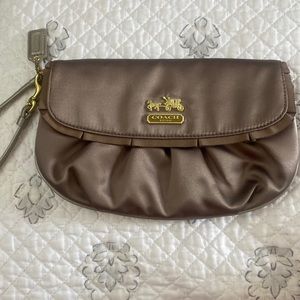 Coach Metallic Brown Clutch